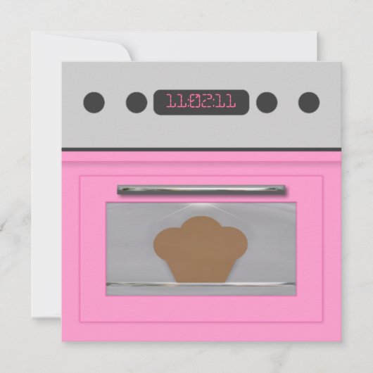 Baby-Brötchen-Rezept-Einladung (hellrosa) Einladung (Vorderseite)