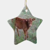 Baby Brown Cow. Keramik Ornament (Rechts)