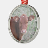 Baby Brown Cow Ornament Aus Metall (Links)
