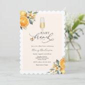 Baby Brunch Baby Dusche Einladung (Stehend Vorderseite)