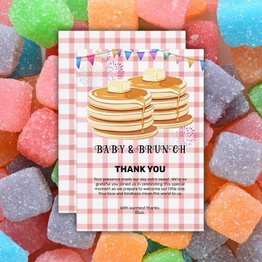 Baby & Brunch-Babydusche Dankeskarte