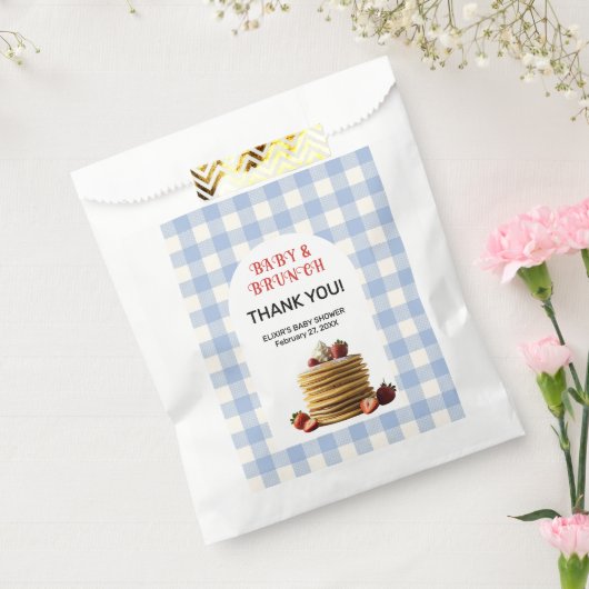 Baby & Brunch Blue Strawberry Pancakes Baby Dusche Geschenktütchen (Versiegelt)
