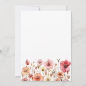 Baby Brunch Blume Dusche Einladung (Rückseite)