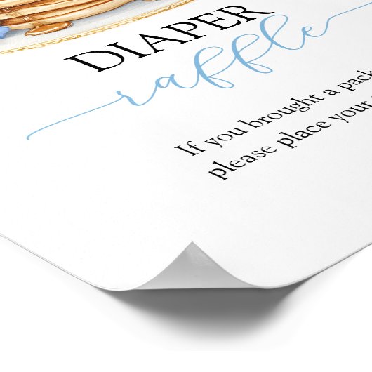 Baby Brunch Diaper Raffle Baby Duschgel Spiel Poster (Ecke)