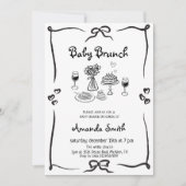 Baby Brunch Gender Neutral Baby Dusche Einladung (Vorderseite)