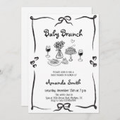 Baby Brunch Gender Neutral Baby Dusche Einladung (Vorne/Hinten)
