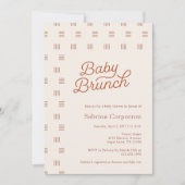 Baby Brunch | Minimalistisch Boho Einladung (Vorderseite)