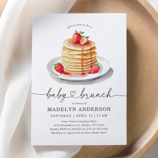 Baby Brunch Pancake Baby Dusche Einladung