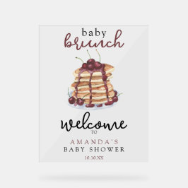 Baby Brunch Pancakes Sweet Cherry Baby Dusche Acrylschild