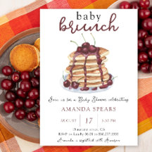 Baby Brunch Pancakes Sweet Cherry Baby Dusche