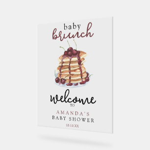 Baby-Brunch-Pfannkuchen Süße Kirsche Baby-Party Acrylschild