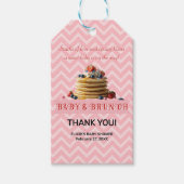 Baby & Brunch Rosa Erdbeere Pancakes Baby Dusche Geschenkanhänger (Vorderseite)