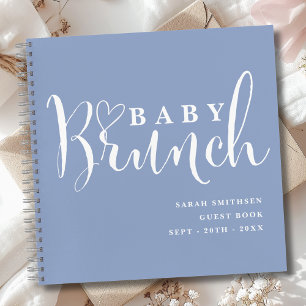 Baby Brunch Showboys Dusty Blue Gästebuch Notizblock