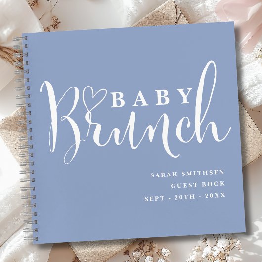 Baby Brunch Showboys Dusty Blue Gästebuch Notizblock
