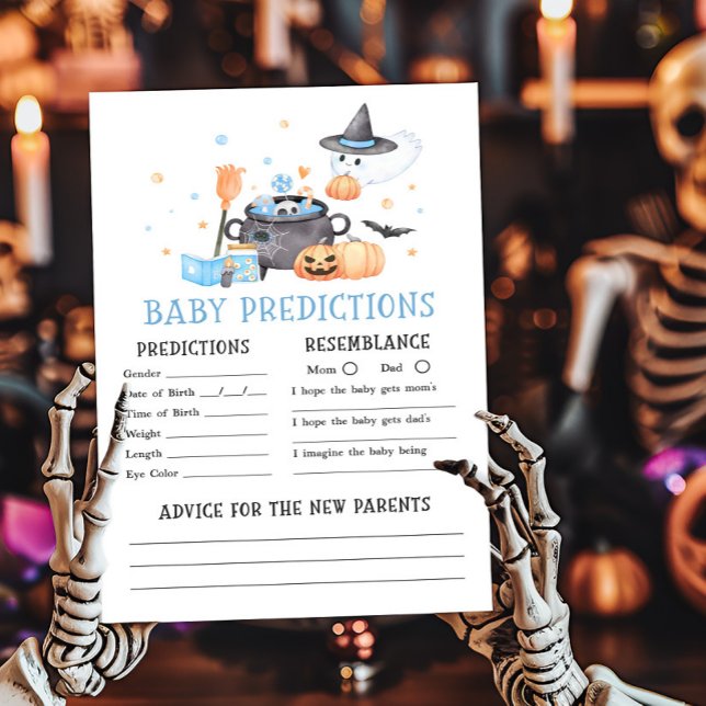 Baby brütet Blue Baby Predictions Game (Baby is Brewing Baby Shower Baby Predictions Game)