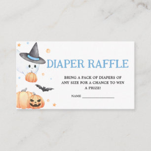Baby brütet Blue Halloween Diaper Raffle Begleitkarte