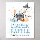 Baby brütet Blue Halloween Diaper Raffle Poster (Vorne)