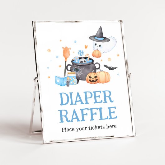 Baby brütet Blue Halloween Diaper Raffle Poster