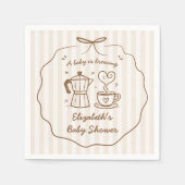 Baby brütet Coffee Baby Shower Napkin Serviette (Vorderseite)