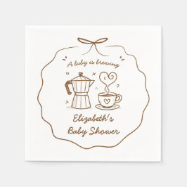 Baby brütet Coffee Baby Shower Napkin Serviette