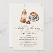 Baby brütet Coffee Gender Neutral Baby Dusche Einladung (Vorderseite)