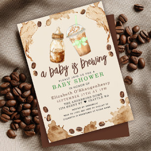 Baby brütet Coffee Gender Neutral Baby Dusche Einladung