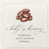 Baby brütet Coffee Gender Neutral Baby Dusche Glasuntersetzer (Vorderseite)