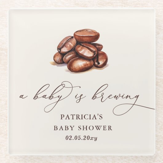 Baby brütet Coffee Gender Neutral Baby Dusche Glasuntersetzer (Vorderseite)