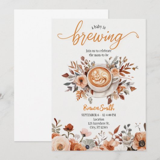 Baby brütet Einladung (Vorne/Hinten)