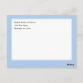 Baby brütet Geburtshinweis Hexenjunge Blue Postkarte (Rückseite)