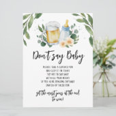 Baby brütet Grüne nicht Baby Game Einladung (Stehend Vorderseite)