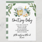 Baby brütet Grüne nicht Baby Game Einladung (Vorne/Hinten)