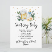 Baby brütet Grüne nicht Baby Game Einladung (Stehend Vorderseite)