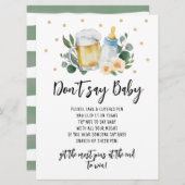 Baby brütet Grüne nicht Baby Game Einladung (Vorne/Hinten)