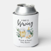 Baby brütet Grünpflanzen Baby Duschkissen Dosenkühler (Kanne Vorderseite)