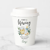 Baby brütet Grünpflanzen Baby Duschkissen Pappbecher (Vorderseite)