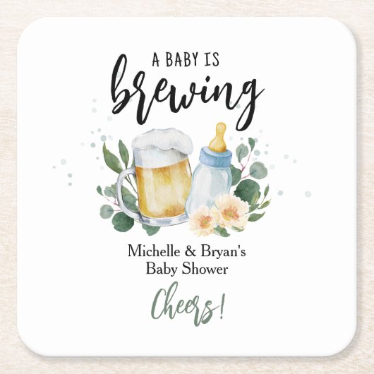 Baby brütet Grünpflanzen Baby Duschkissen Rechteckiger Pappuntersetzer (Vorderseite)