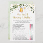 Baby brütet Grünpflanzen, die gesagt haben, es sei (Vorne/Hinten)