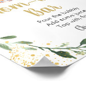 Baby brütet Grünpflanzen Mimosa Bar Sign Poster (Ecke)