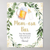 Baby brütet Grünpflanzen Mimosa Bar Sign Poster (Vorne)