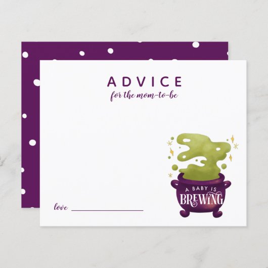 Baby brütet Halloween-Ratschläge für MOMY Card (Vorne/Hinten)