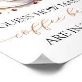 Baby brütet Kaffee Bean Guessing Game-Zeichen Poster (Ecke)