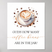 Baby brütet Kaffee Bean Guessing Game-Zeichen Poster (Vorne)