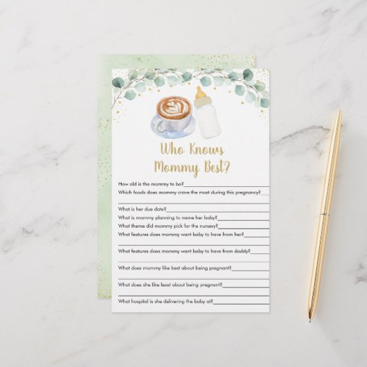 Baby brütet Kaffee, der das beste Spiel der Mama k (Vorderseite/Rückseite Beispiel)