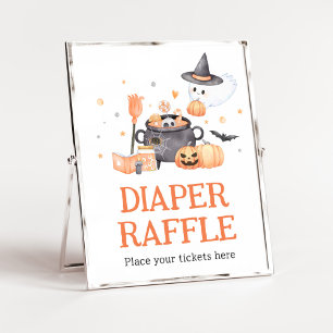 Baby brütet Orange Halloween Diaper Raffle Poster