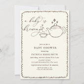 Baby brütet Tea Gender Neutral Baby Dusche Einladung (Vorderseite)