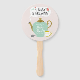 Baby brütet Whimsical Tea Party Babydusche Fächer