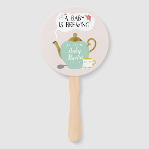 Baby brütet Whimsical Tea Party Babydusche Fächer