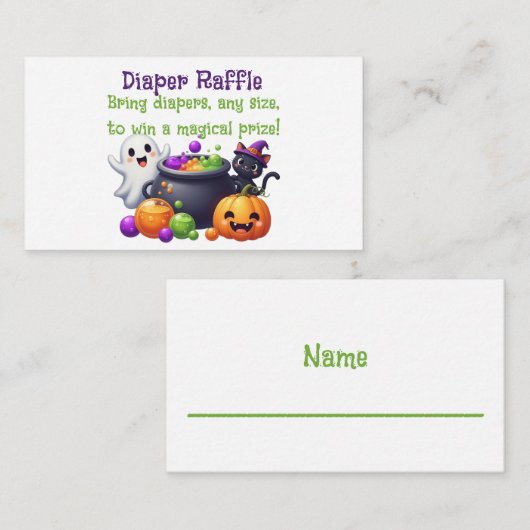 Baby brütet Windeln Begleitkarte (Vorne/Hinten)