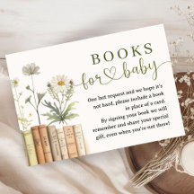 Baby-Buch-Geschenk zur Babyparty Florale Bibliothe